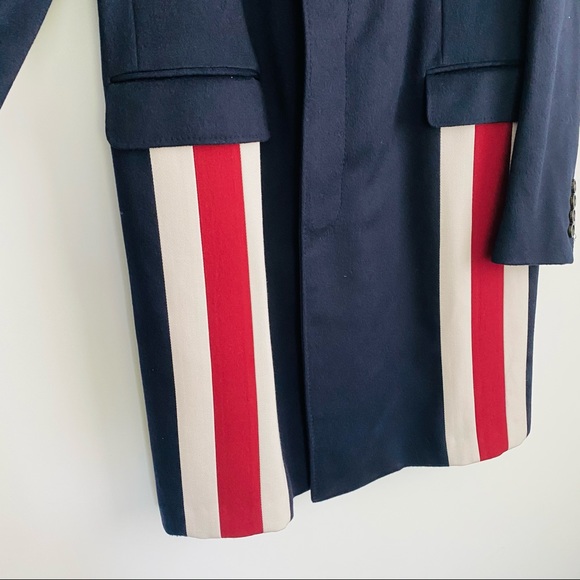 Gucci Stripe-trimmed Cashmere And Wool-blend Coat - Picture 7 of 15